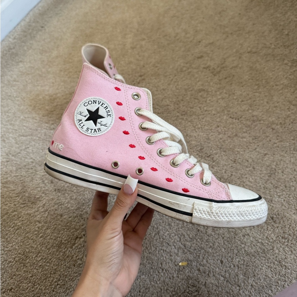 Pink Heart Converse - Valentine’s Day